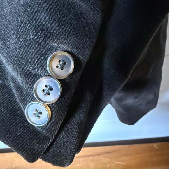 Giorgio Armani Le Collezioni Black Blazer Sportscoat 100% Cotton Size 46 - Picture 6 of 9